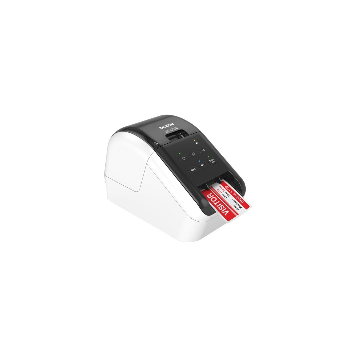 Image of BROTHER Címkenyomtató QL-810WC, asztali, thermál, Fekete/Piros nyomtatás, 148 mm/mp, WiFi/USB, 300dpi, PTE Lite, DK