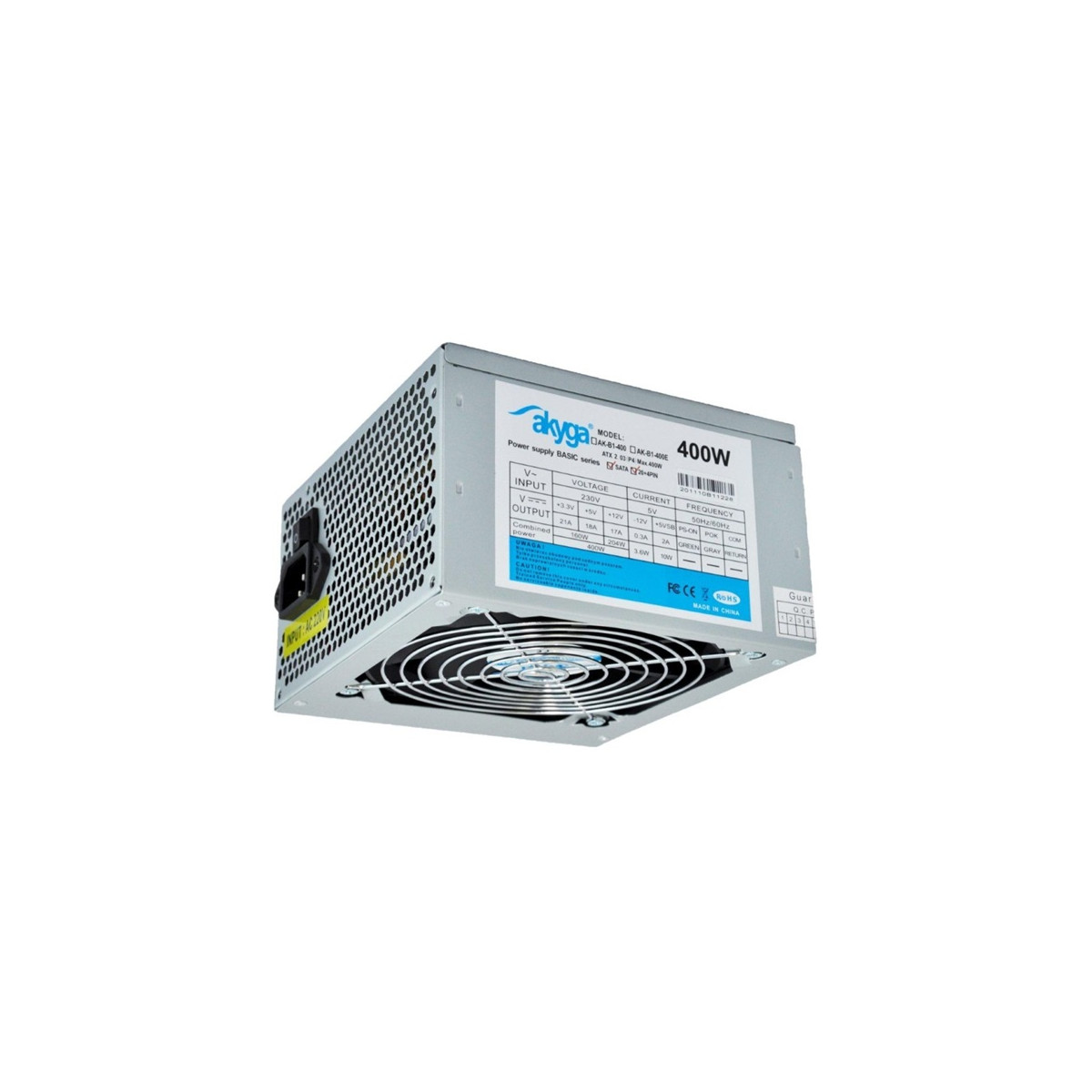 Image of AKYGA Tápegység 400W, 12cm, 20+4