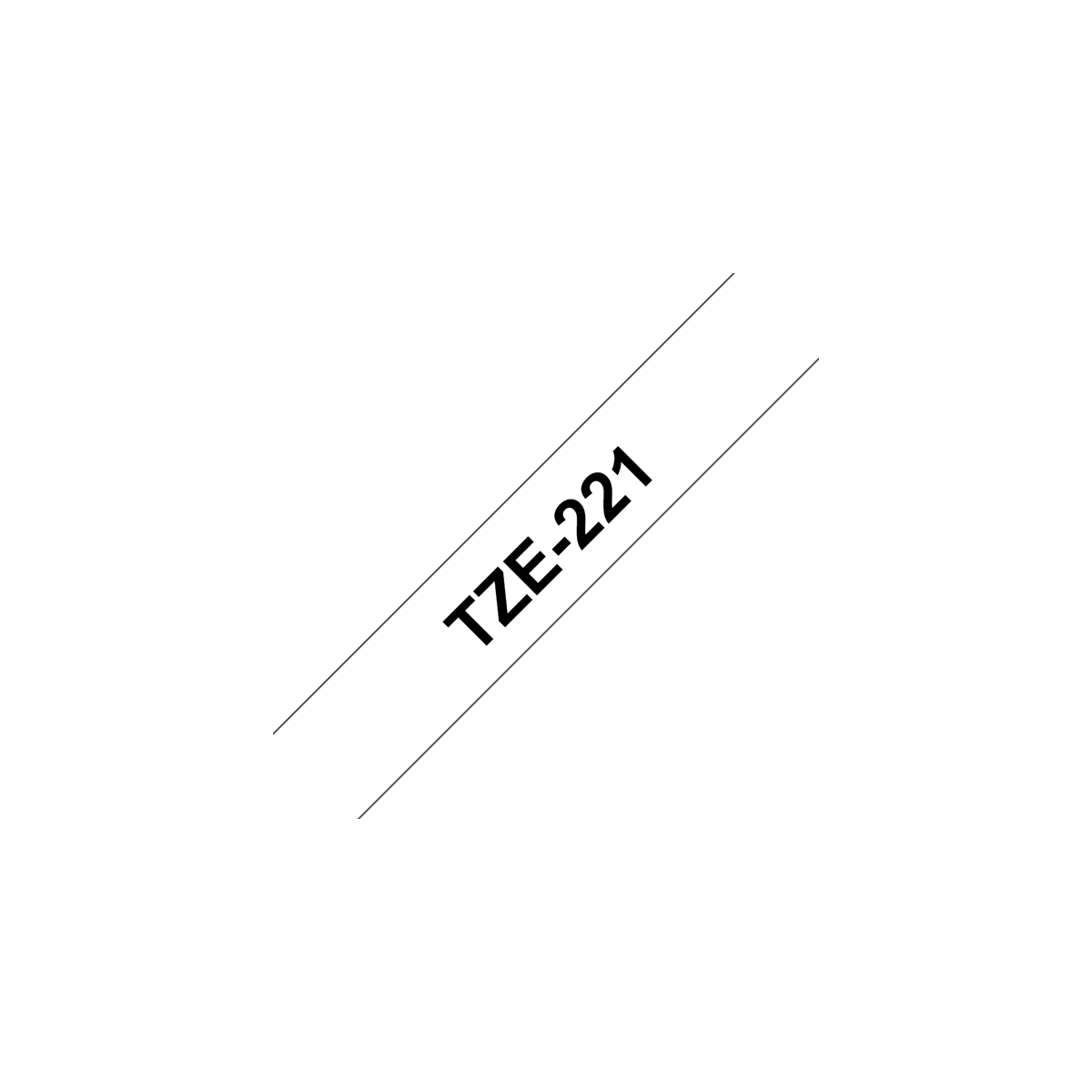 Image of BROTHER szalag TZe-221, Fehér alapon Fekete, Laminált, 9mm 0.35", 8 méter