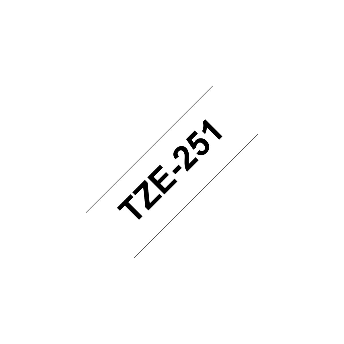 Image of BROTHER szalag TZe-251, Fehér alapon Fekete, Laminált, 24mm 0.94", 8 méter