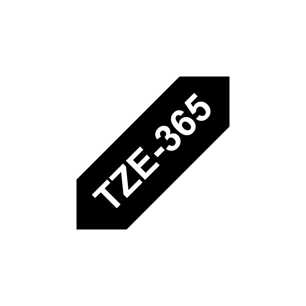 Image of BROTHER szalag TZe-365, Fekete alapon Fehér, Laminált, 36mm 1.4", 8 méter