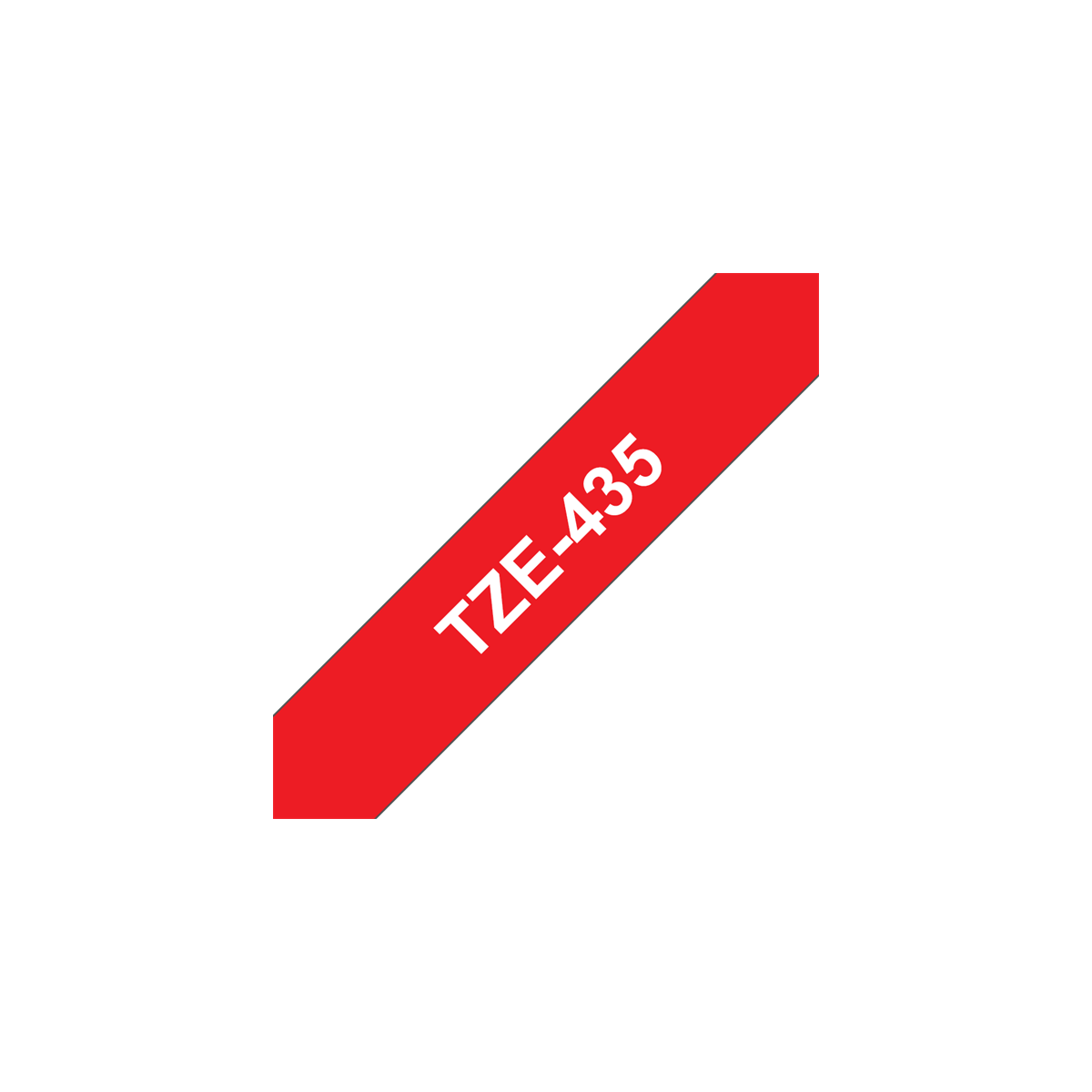Image of BROTHER szalag TZe-435, Piros alapon Fehér, Laminált, 12mm 0.47", 8 méter