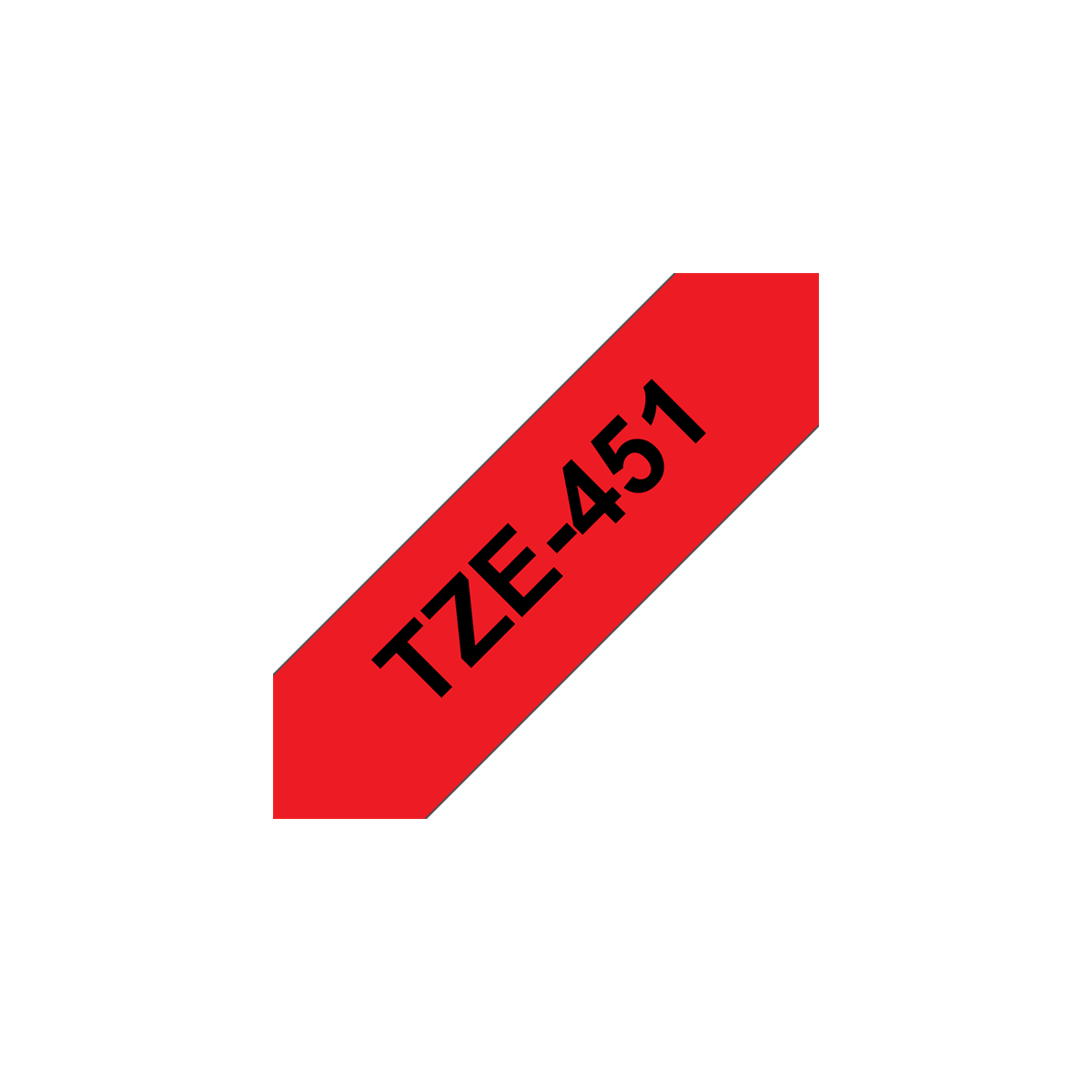 Image of BROTHER szalag TZe-451, Piros alapon Fekete, Laminált, 24mm 0.94", 8 méter
