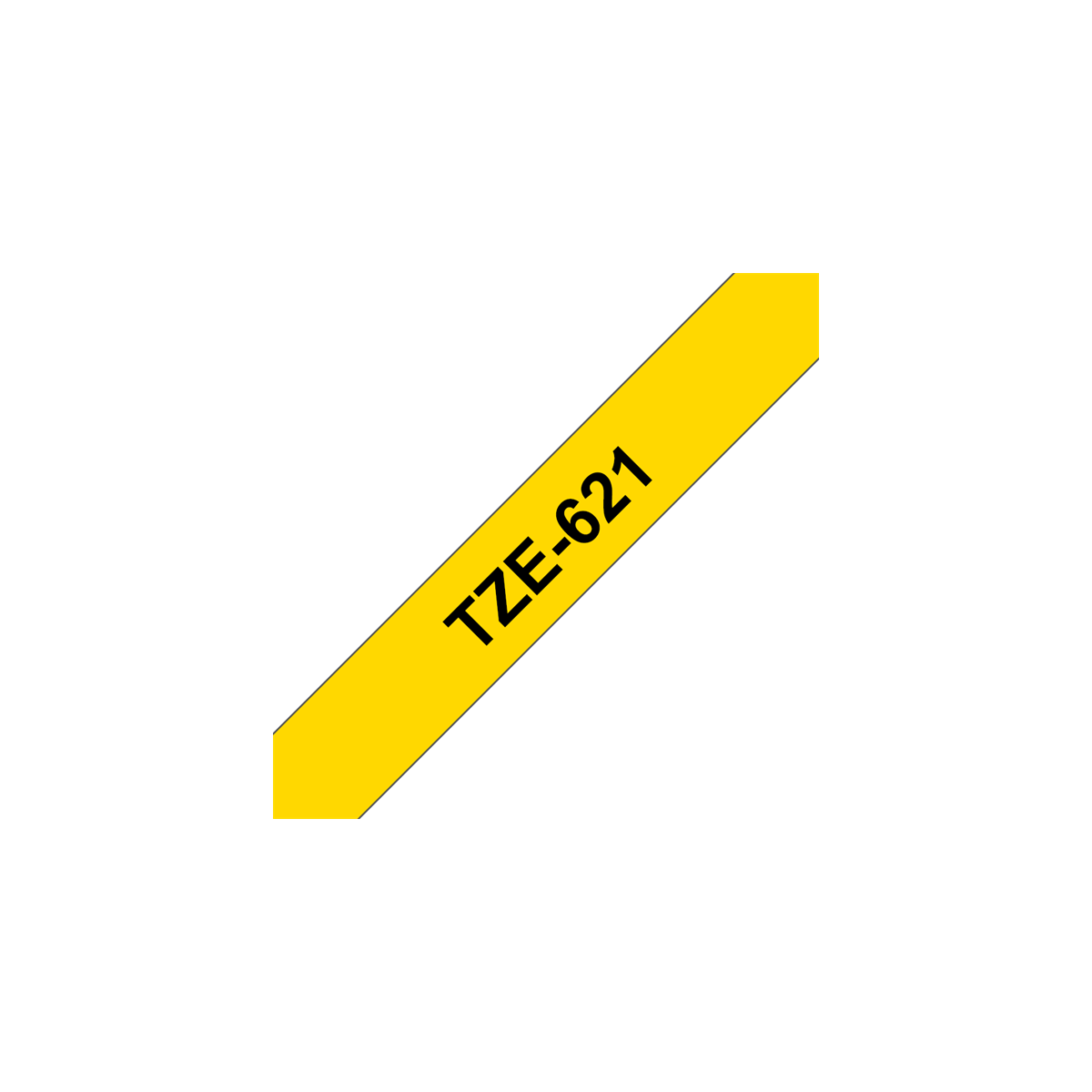 Image of BROTHER szalag TZe-621, Sárga alapon Fekete, Laminált, 9mm 0.35", 8 méter