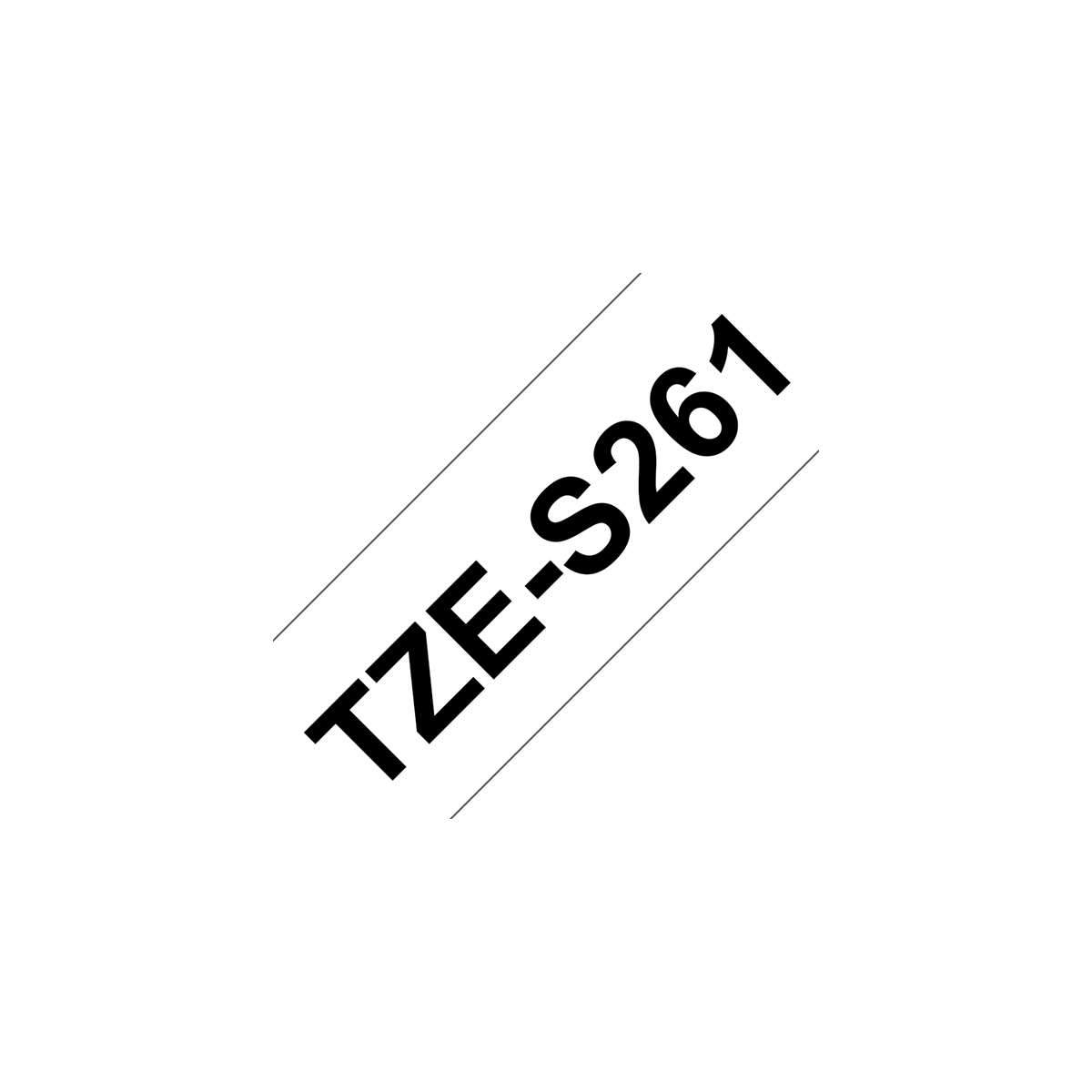 Image of BROTHER szalag TZe-S261, Fehér alapon Fekete, Erős tapadású, 36mm 1.4", 8 méter