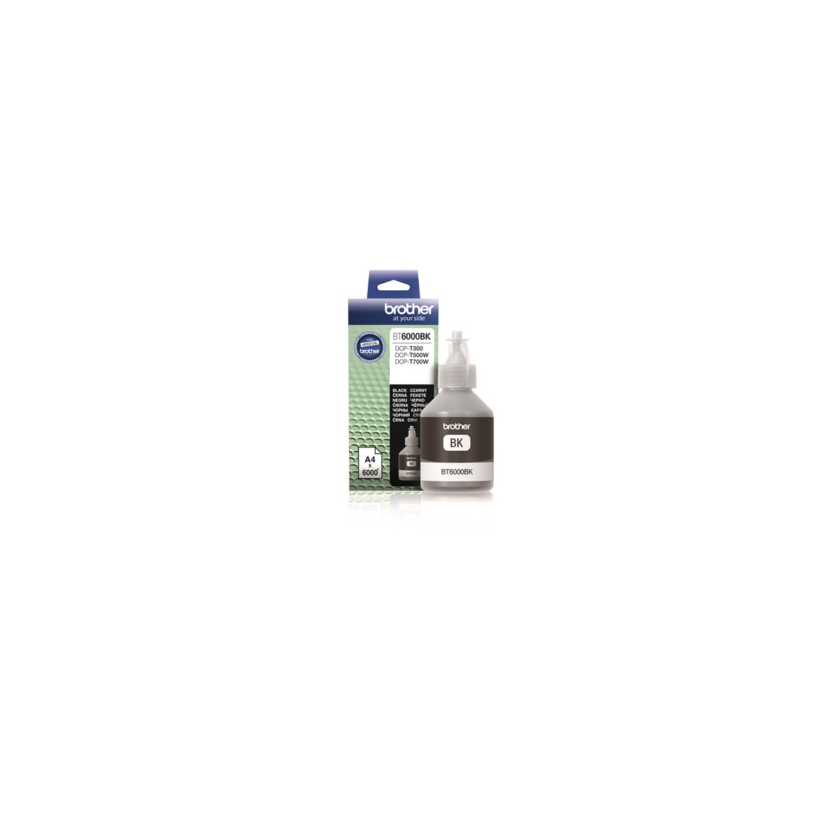 Image of BROTHER Tintapatron BT6000BK, 6000 oldal, Fekete