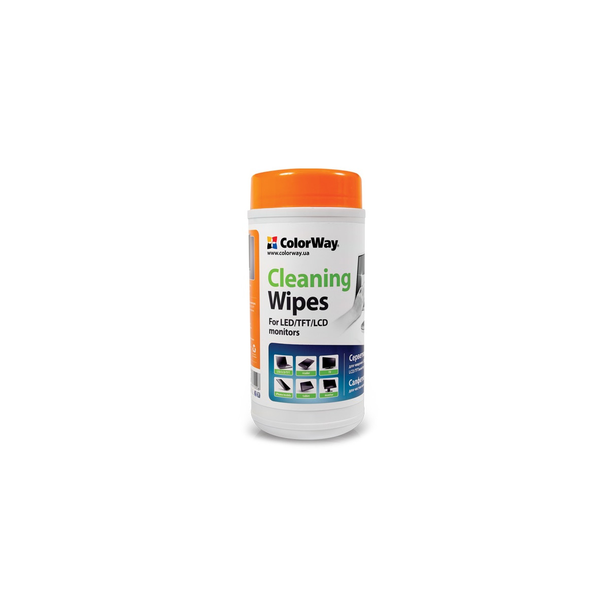 Image of COLORWAY Tisztítószer CW-1071, törlőkendő, 100db (wipes for Laptops & Monitors 100 pcs)