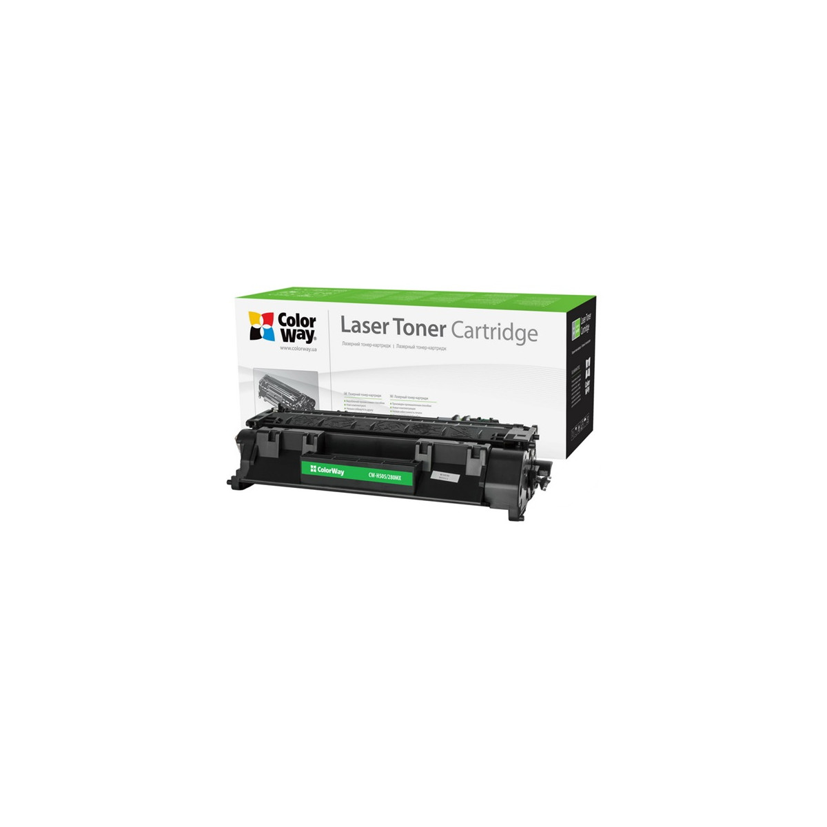 Image of COLORWAY Standard Toner CW-H505/280MX, 6900 oldal, Fekete - HP CE505X (05X)/CF280X (80X); Can. 719H