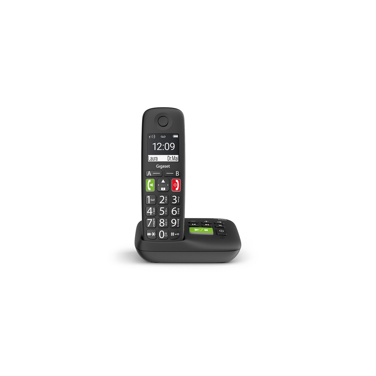 Image of GIGASET ECO DECT Telefon E290A fekete, üzenetrögzítő