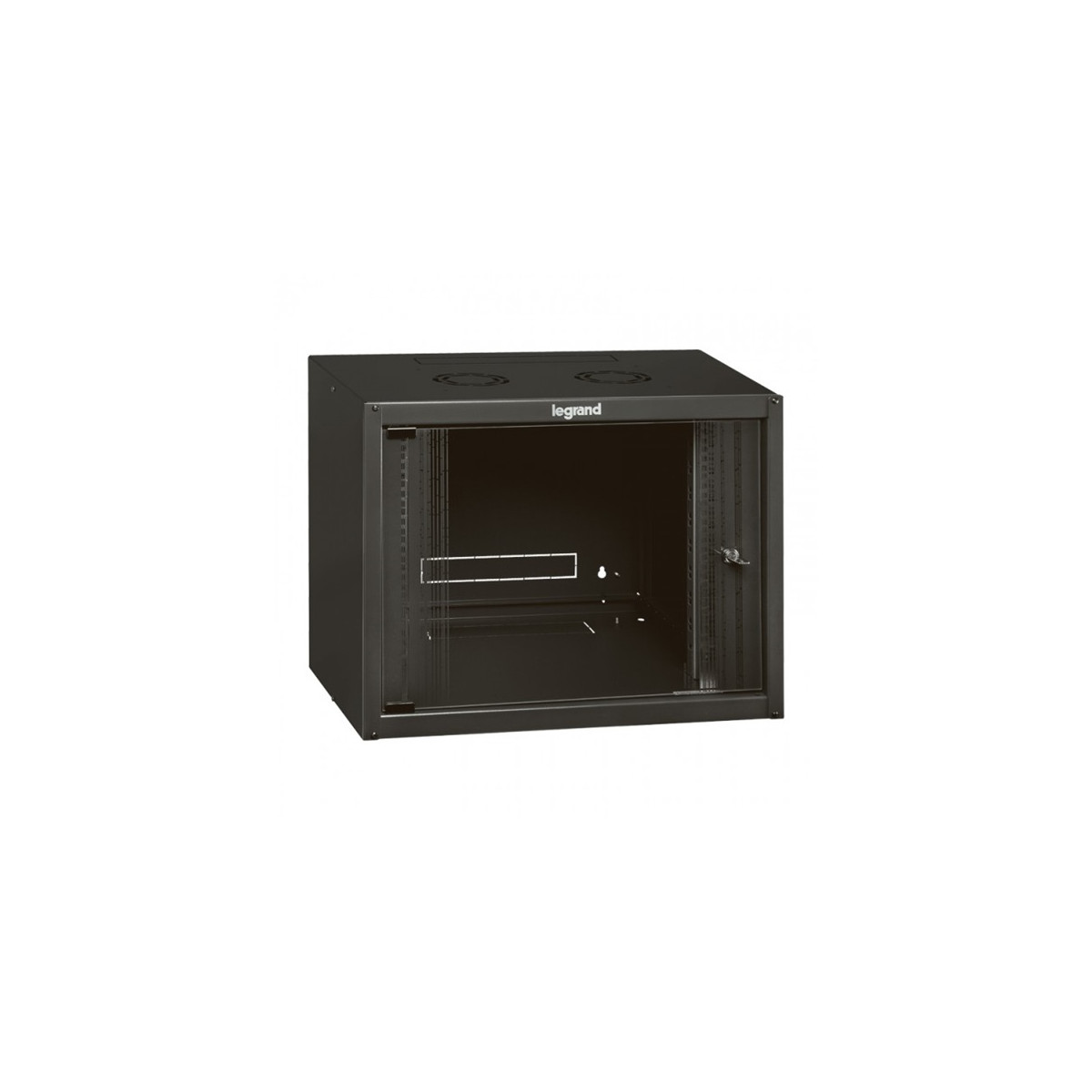 Image of LEGRAND fali rack szekrény 19` 6U MAG: 362 SZÉL: 600 MÉLY: 400 antracit egyrekeszes üvegajtós készre szerelet MAX: 18 kg
