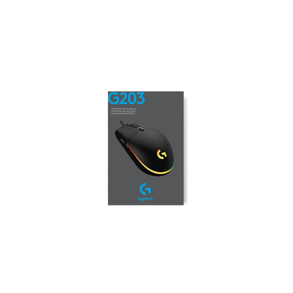 Image of LOGITECH Egér - G203 Lightsync RGB Vezetékes Gaming, Fekete