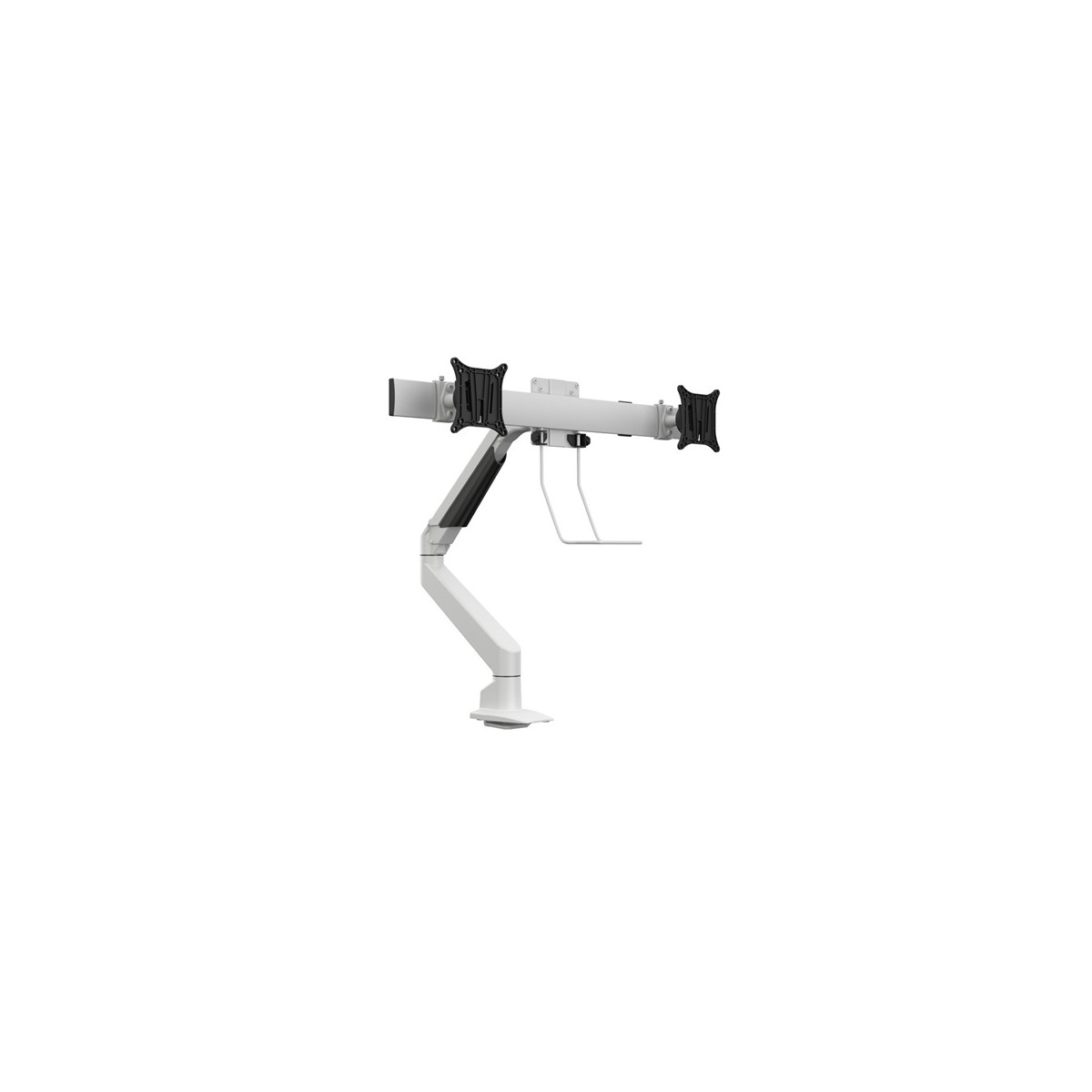 Image of MULTIBRACKETS Gas Lift asztali konzol (2 képernyős rögzítőkar), M VESA Gas Lift Arm Single White w. Duo Crossbar (15-28"
