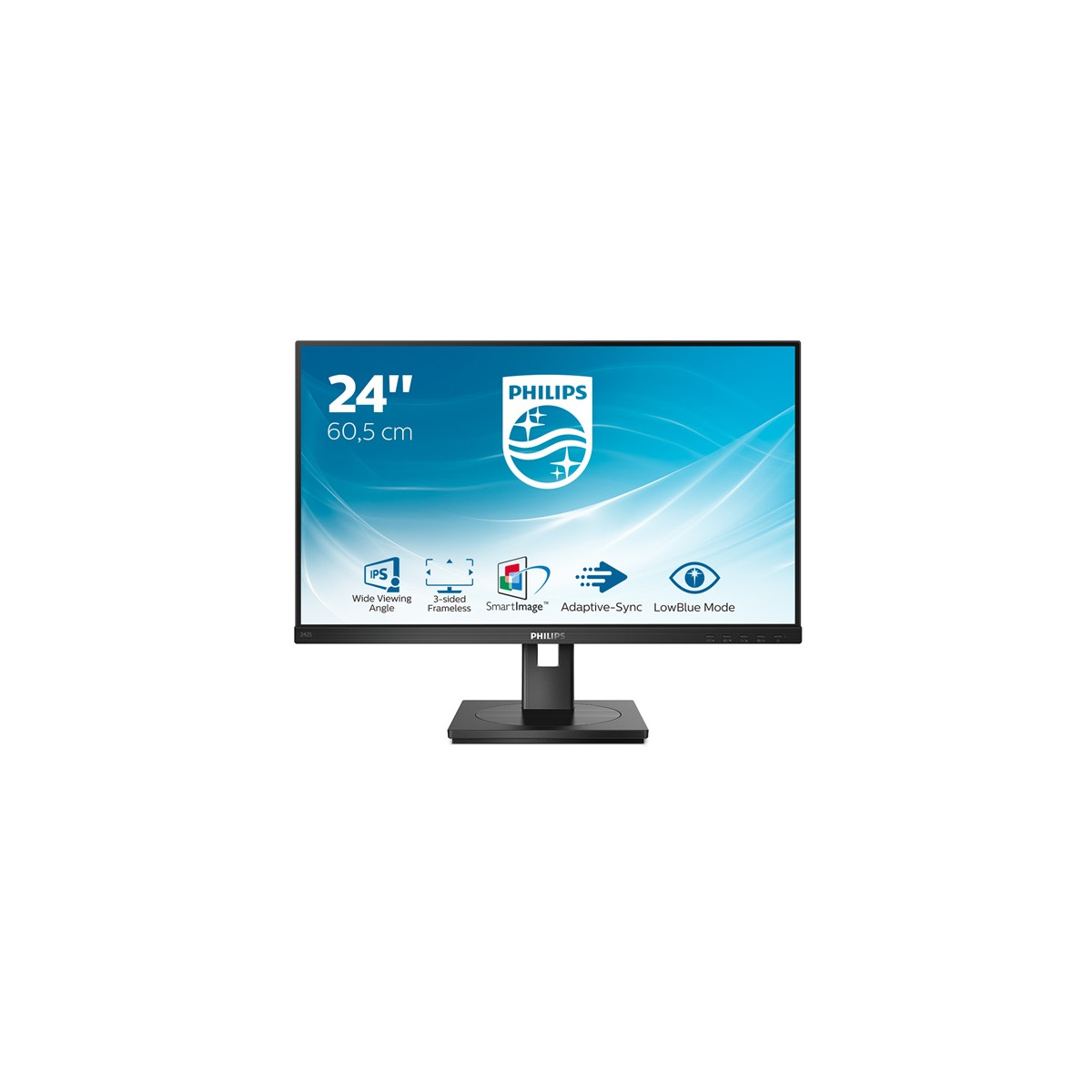 Image of PHILIPS IPS monitor 23.8" 242S1AE, 1920x1080, 16:9, 250cd/m2, 4ms, VGA/DVI/HDMI/DisplayPort, Pivot, hangszóró