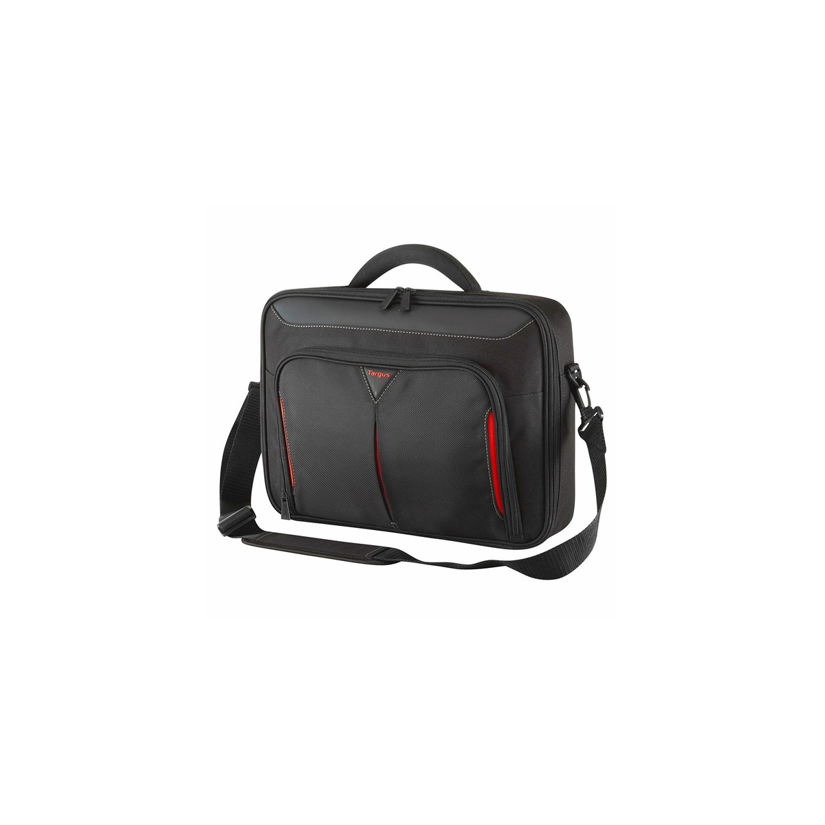 Image of TARGUS Notebook táska Briefcase / Classic 14" Clamshell Case - Black/Red
