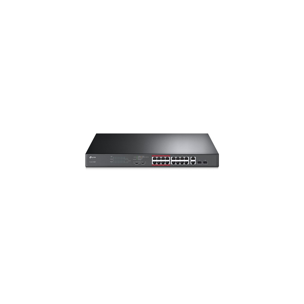 Image of TP-LINK Switch 16x100Mbps (16xPOE+) + 2x1000Mbps + 2xGigabit kombó SFP, TL-SL1218MP