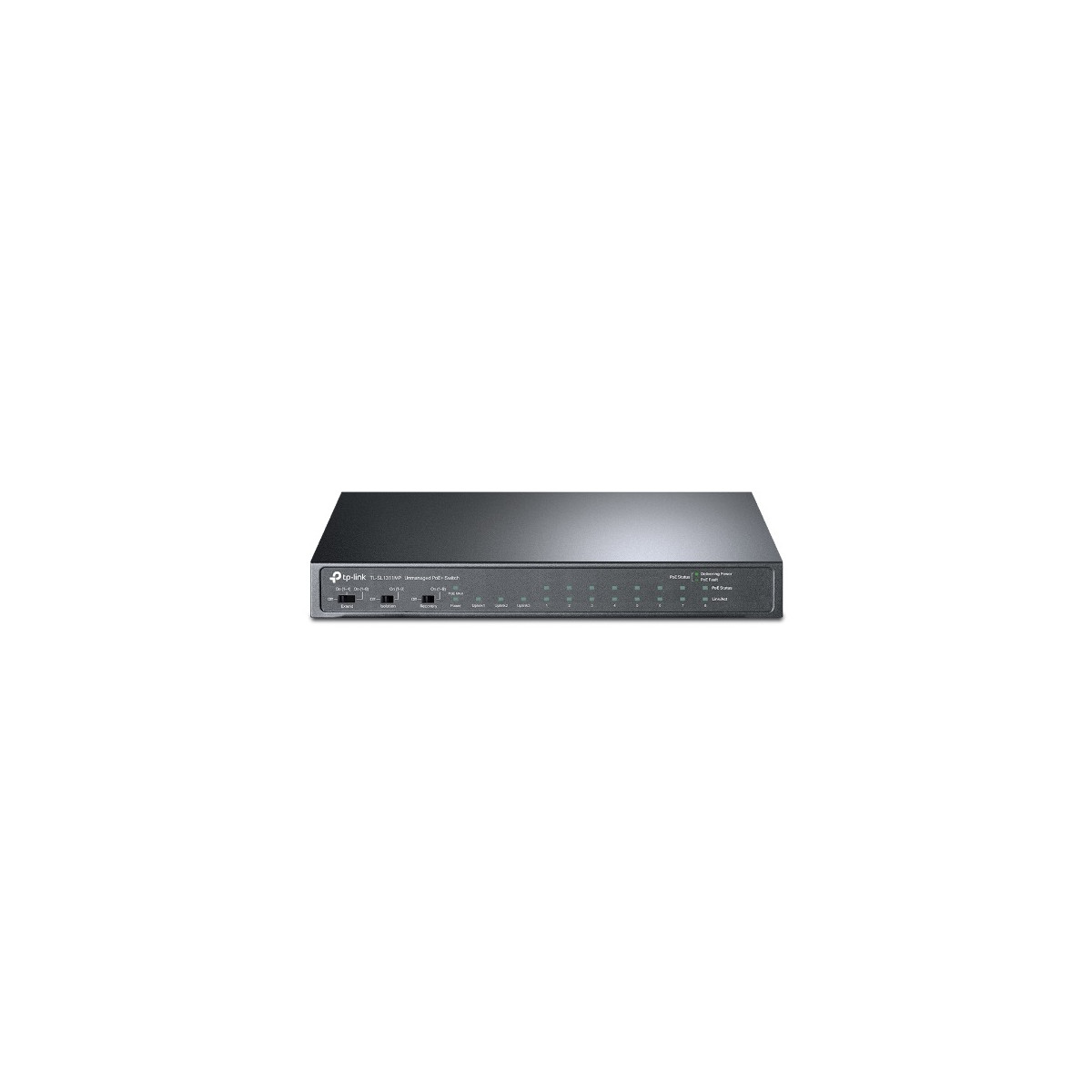 Image of TP-LINK Switch 8x100Mbps (8xPOE+) + 2x1000Mbps + 1xGigabit SFP, TL-SL1311MP