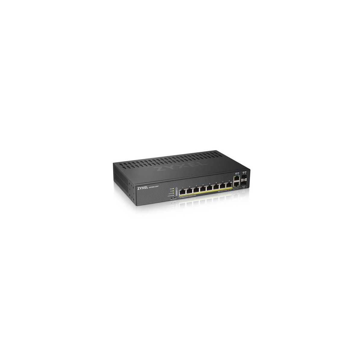 Image of ZYXEL Switch 8x1000Mbps (8xPOE) + 2xGigabit kombó SFP+, Fémházas Menedzselhető (8GbE port), GS1920-8HPV2-EU0101F