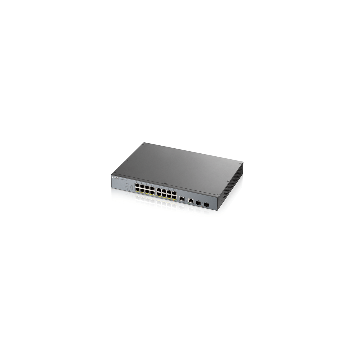 Image of ZYXEL Switch 16x1000Mbps (16xPOE) + 2xGigabit kombó SFP Menedzselhető Rackes, GS1350-18HP-EU0101F