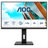 Kép 1/12 - AOC VA monitor 31.5" U32P2, 3840x2160, 16:9, 350cd/m2, 4ms, 2xHDMI/DisplayPort/4xUSB, Pivot, hangszóró
