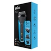 Kép 2/6 - BRAUN Series 3 Shave&Style 310BT Wet&Dry borotva precíziós szakállvágóval és 5 fésűvel, fekete/kék