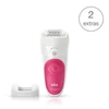 Kép 1/5 - BRAUN Silk-épil 5 5/500 SensoSmart™ epilátor, málnapiros – vezeték nélküli Wet&Dry epilátor kezdőkészlet 2 kiegészítővel