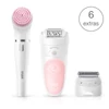 Kép 1/6 - BRAUN Silk-épil Beauty Set 5 5/885 BS Wet & Dry epilátor 3 kiegészítővel, többek között a Braun FaceSpa készülékkel