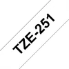 Kép 1/2 - BROTHER szalag TZe-251, Fehér alapon Fekete, Laminált, 24mm  0.94", 8 méter
