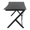 Kép 6/7 - DELTACO GAMING Asztal GAM-055, DT210B Gaming table, metal legs, PVC treated surface, built-in hanger for headset, black