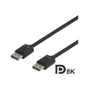 Kép 1/2 - DELTACO GAMING DisplayPort kábel GAM-060, DisplayPort 1.4 cable, 7680x4320 at 60Hz, DSC 1.2, HBR3, 2m, black
