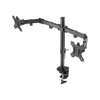 Kép 1/6 - DELTACO GAMING Kétkaros asztali rögzítő GAM-040, Dual monitor desk mount, 13"-32" screens, VESA 75x75/100x100, black
