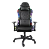 Kép 5/7 - DELTACO GAMING RGB Gaming chair in artificial leather, 332 different RGB positions, neck pillow, back pillow, black/RGB