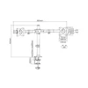 Kép 2/5 - MULTIBRACKETS Asztali konzol (2 képernyős rögzítőkar), M Deskmount Basic Dual (15-27", max.VESA: 100x100 mm, 10 kg)