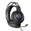 Kép 1/3 - VARR sztereó gaming fejhallgató, USB, 2x jack, RGB, fekete