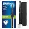Kép 1/5 - ORAL-B PRO 750 Black Elektromos Fogkefe (CrossAction fejjel + utazótok)