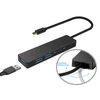 Kép 3/4 - PLATINET USB HUB 3.0, 5in1 USB-C dokkoló, 3x USB 3.0, microSD/SD READER BLACK