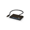 Kép 1/5 - Port Designs-Port Connect HUB, Type-C to 3xUSB 3.0 + Type-C - ezüst