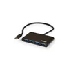 Kép 1/5 - Port Designs-Port Connect HUB Type-C to 4xUSB 3.0 - szürke