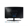 Kép 15/18 - SAMSUNG Ívelt Gaming 144Hz VA monitor 27" G55T, 2560x1440, 16:9, 250cd/m2, 1ms, DisplayPort/HDMI