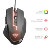 Kép 1/9 - TRUST Gamer Vezetékes MMO egér 21726, GXT 164 Sikanda MMO Gaming Mouse