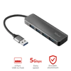 Kép 1/4 - TRUST 4 portos USB 3.2 Gen1 hub 23327 (Halyx Aluminium 4-Port USB 3.2 Hub)