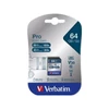 Kép 1/2 - VERBATIM "PRO" Memóriakártya, SDXC, 64GB, Class 10 UHS-I, 90/45MB/sec