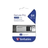 Kép 1/2 - VERBATIM Pendrive, 64GB, USB 3.0, 100/35MB/sec, PC & MAC, GDPR, "SECURE DATA PRO", szürke