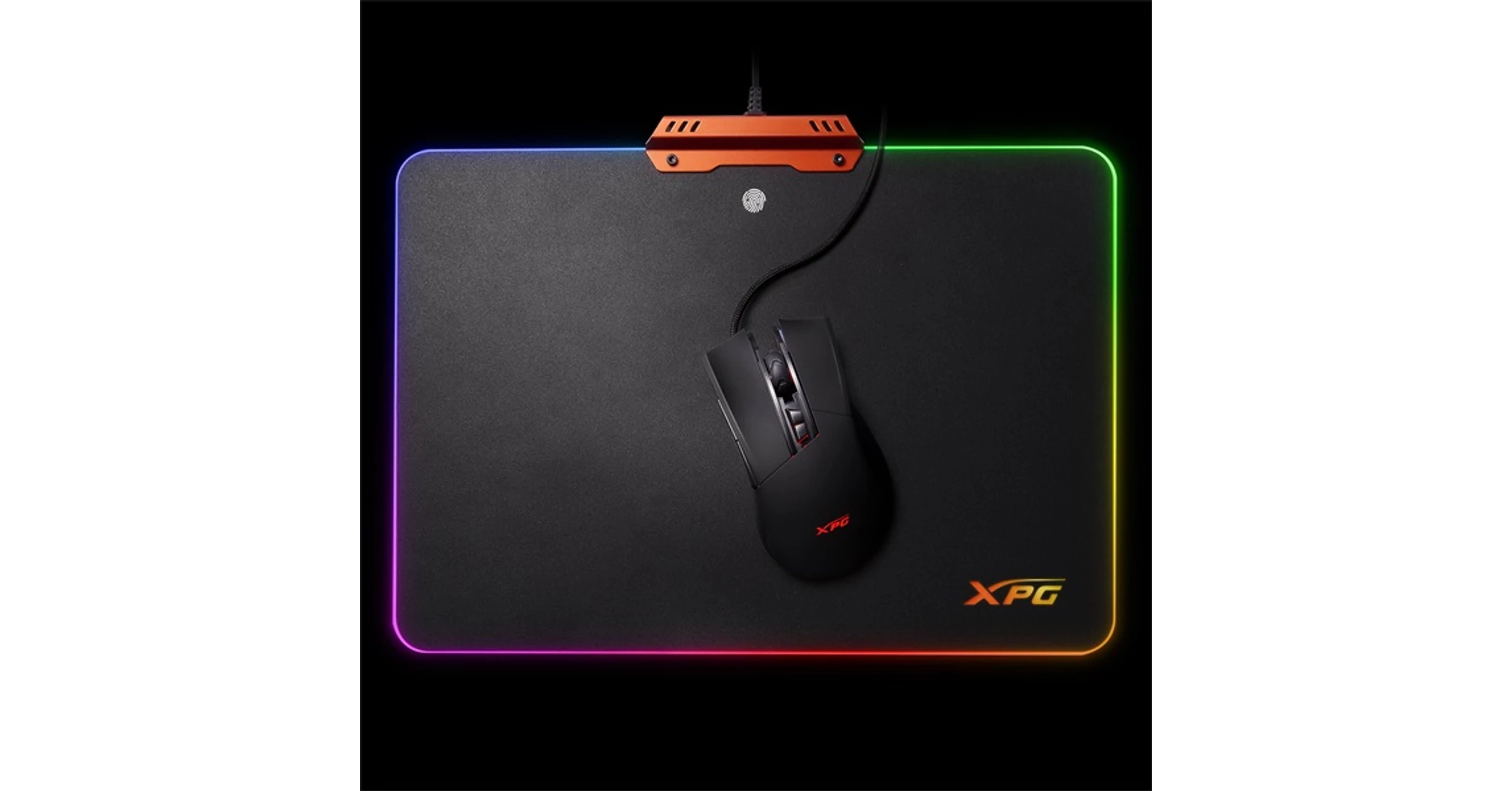 ADATA Vezetékes egér XPG INFAREX M10 USB Optikai Fekete 3200DPI RGB+ Egérpad XPG INFAREX R10