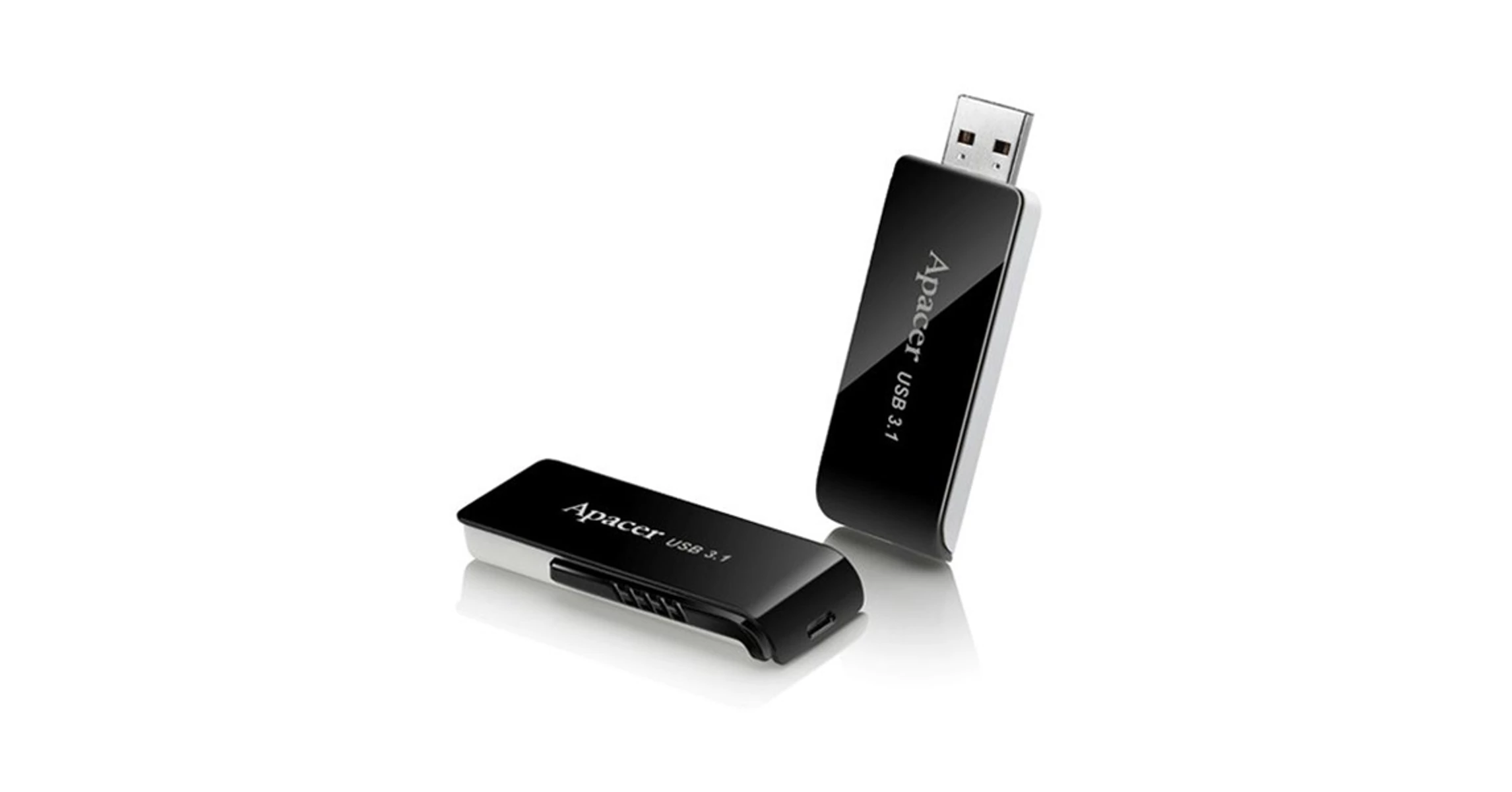 Apacer Pendrive 64GB, AH350 USB 3.0, Fekete