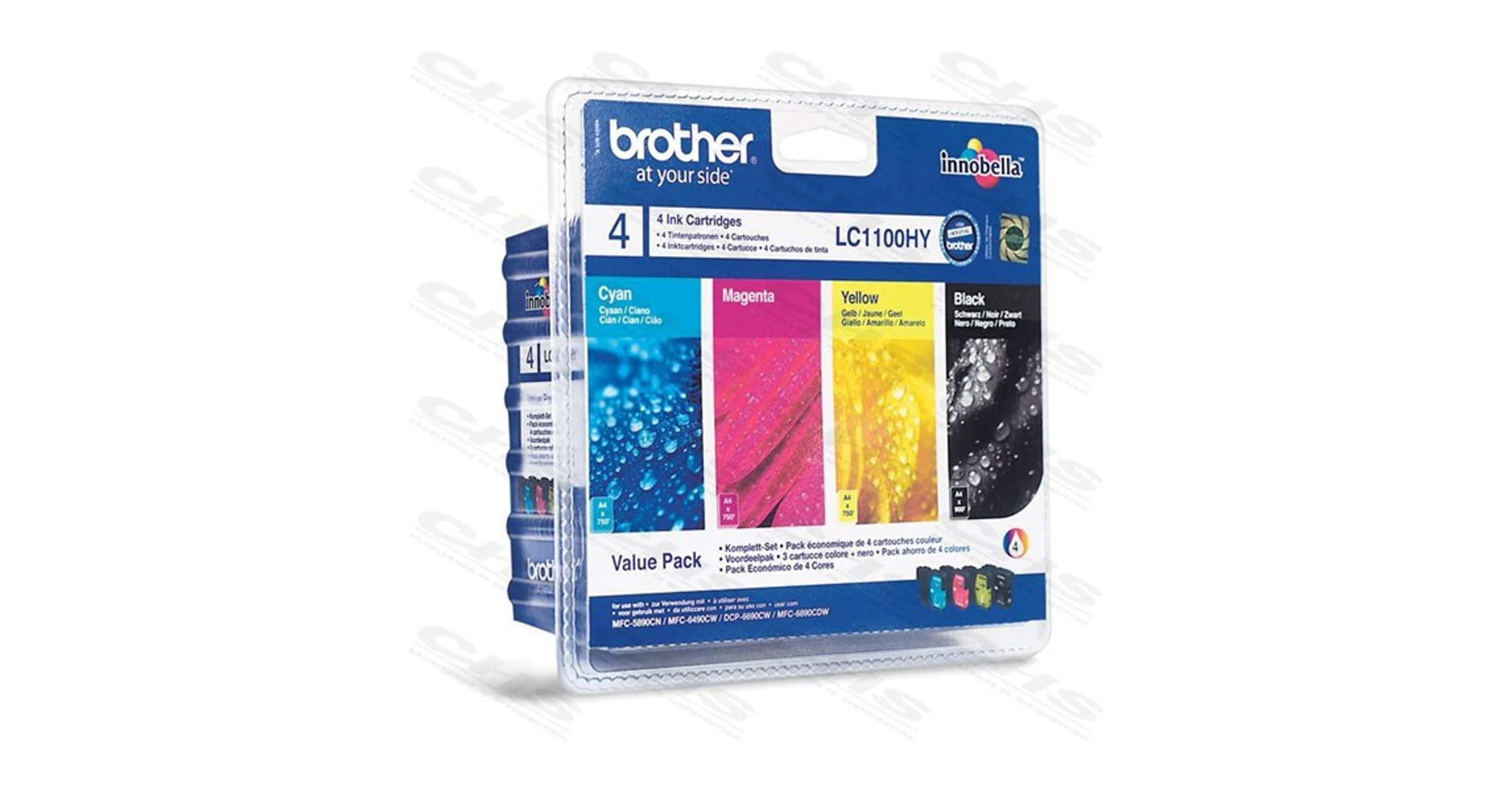 Brother Tintapatron LC1100HYVALBP, Nagy töltetű csomag: Cián / Magenta / Sárga / Fekete, 750 oldal