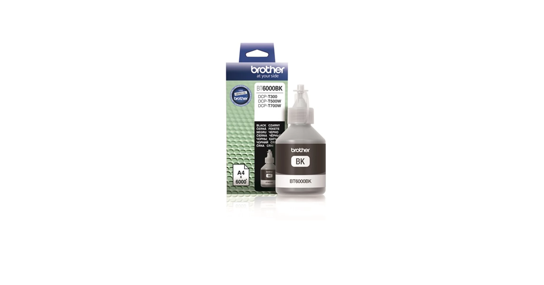 Brother Tintapatron BT6000BK, 6000 oldal, Fekete