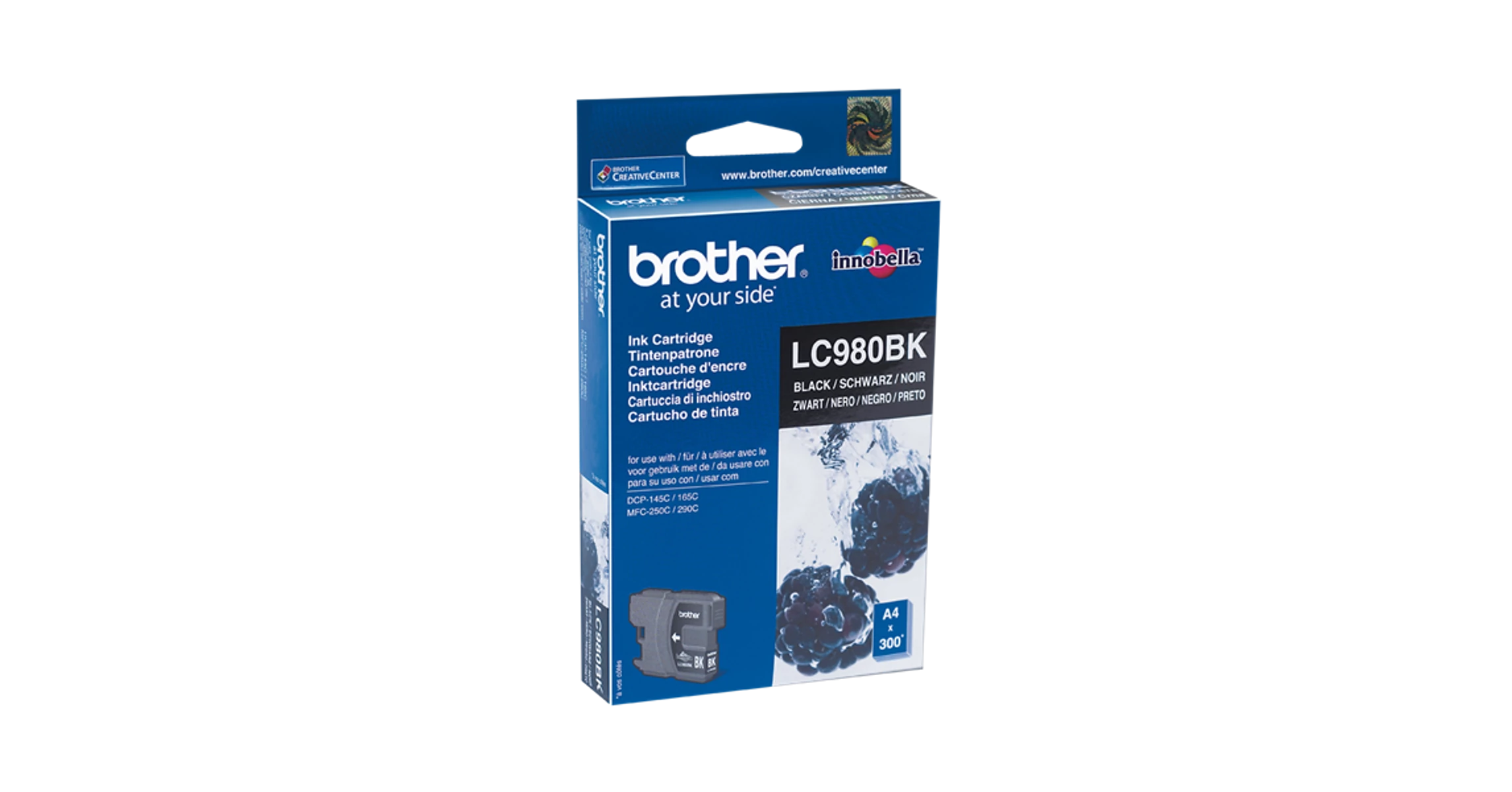 Brother Tintapatron LC980BK, 300 oldal, Fekete