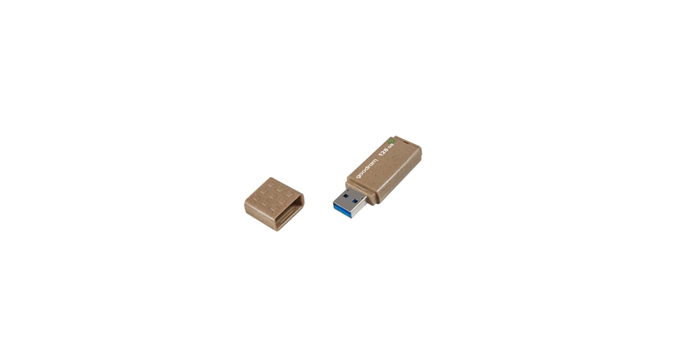 GOODRAM Pendrive 128GB, UME3 USB 3.1, ECO Friendly (100%-ban lebombó ház)