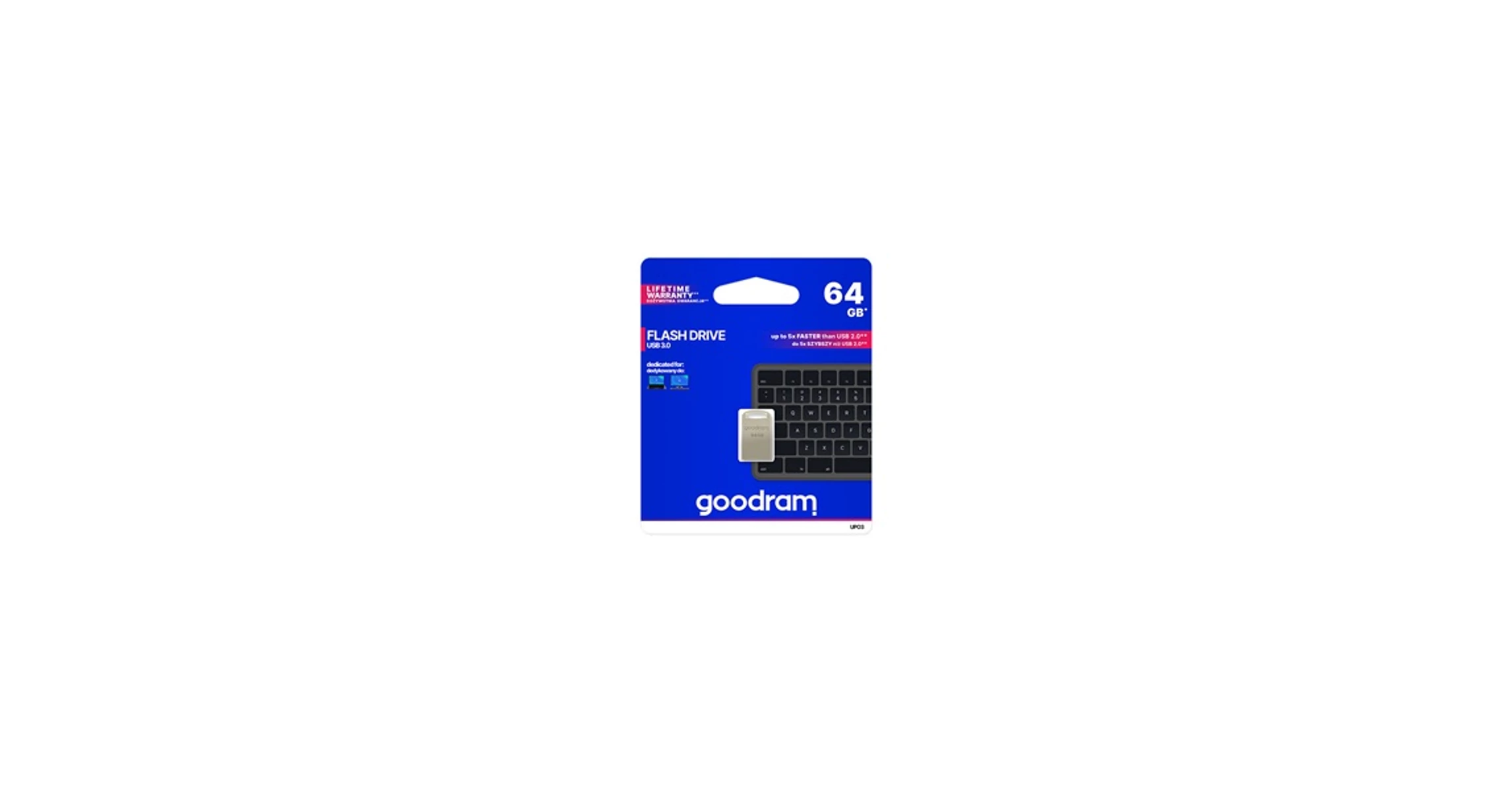 GOODRAM Pendrive 64GB UPO3 USB 3.0, Ezüst