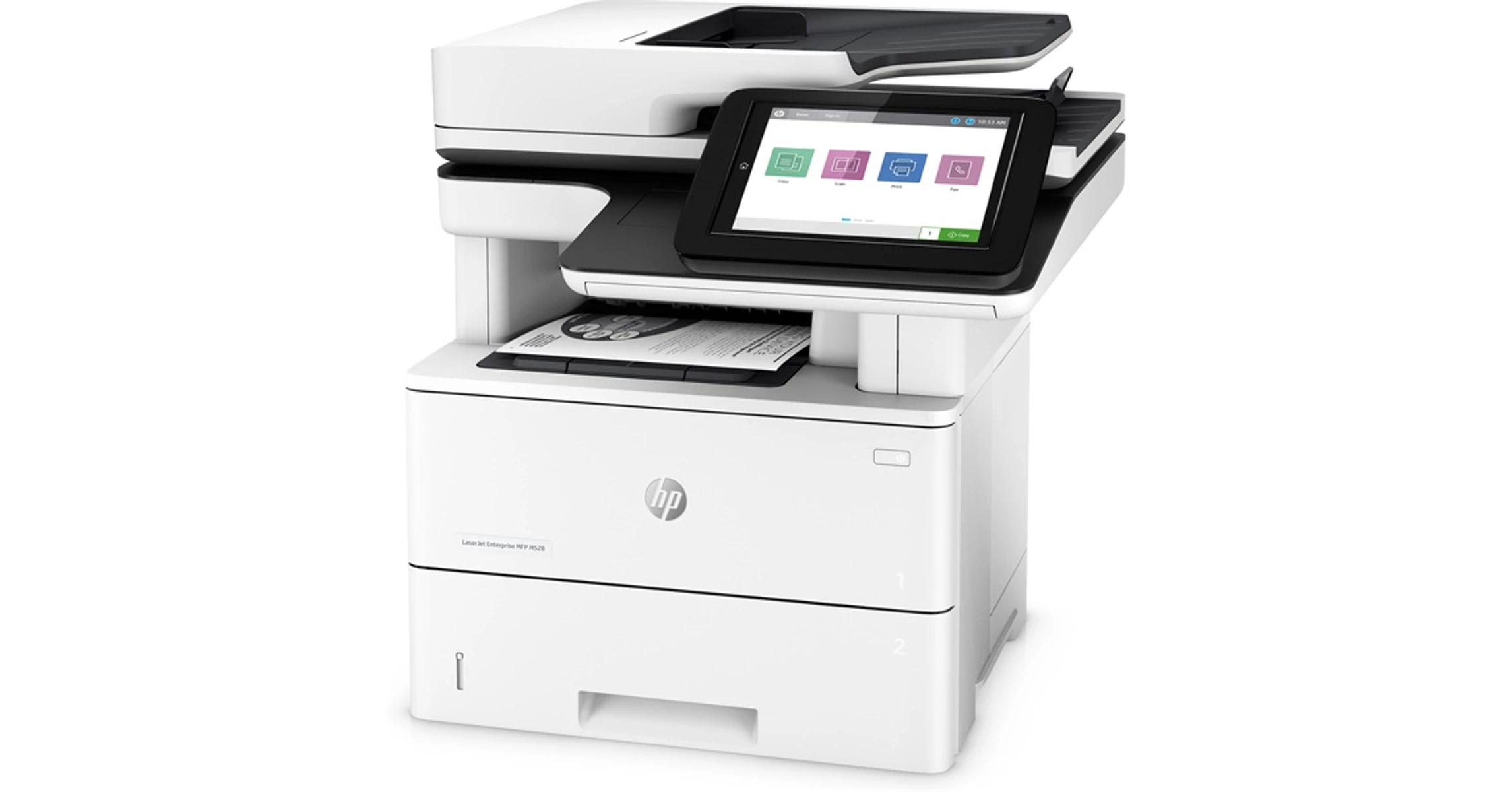 HP Lézer MFP NY/M/S/F LJ Enterprise MFP M528f, fekete, 1,25GB, 320GB HDD, USB/Háló, A4 43lap/perc FF, 1200x1200